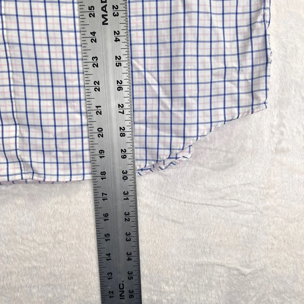 Polo Ralph Lauren Button Down Shirt Mens L Blue White Performance Classic Fit